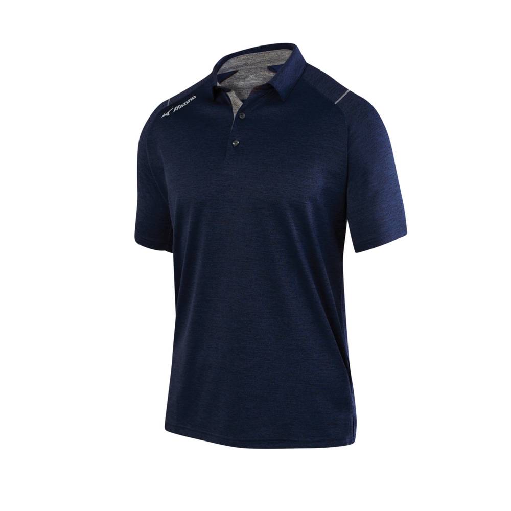 Camisas Polo Mizuno Comp - Homem - Azul Marinho - AXUCF3642